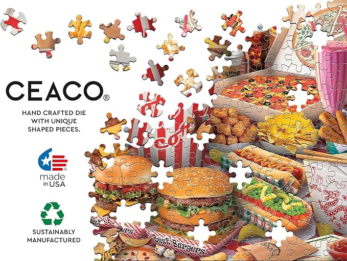 Ceaco - Yum Yum - 300 Large Piece Jigsaw Puzzle for Adults | Art by Eduard, Made in USA, Includes Poster, Giftable, Frameable