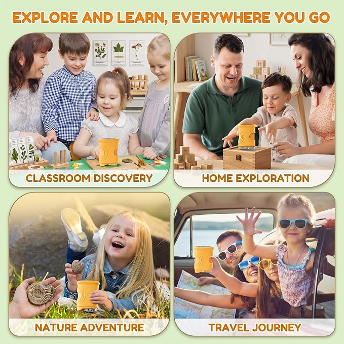 Kids Microscope, 4K 1000X Zoom, 2.4" Screen, STEM Toy for Ages 4-8 | Digital Microscope with Photo & Video Recording, 8 LED, USB Rechargeable, No Slides Needed, Birthday Gift for Boys Girls 4-12
