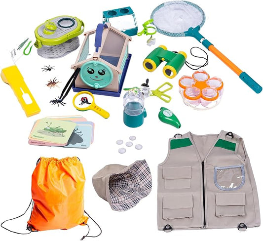 Bug Catcher for Kids – 63 PCS Bug Catching Kit, Kids Bug Catching Kit, Bug Catcher Kit, Insect Catcher for Kids, Insect Cage, Outdoor Toddler Toys for Backyard, Outdoor Toddler Toys