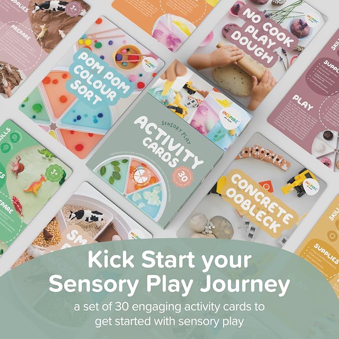 30 x Sensory Play Activity Cards for 2 Years Plus | Inspiration for Creative Sensory Play Activities | Suitable for 2 years and Older | Also Available for Toddlers