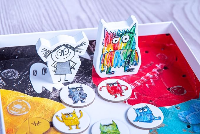 Devir - The Color Monster Travel Board Game, Cooperative Emotional Learning Game for Kids & Families, 2-5 Players, Ages 4+, Playtime 25, (English Version)