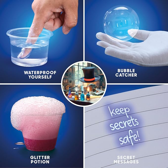 Discovery 3-in-1 Science Station for Kids| 84 Science Experiment Kit| Erupting Volcano, Glow Slime, Brain Dissection, Magic Potions| STEM Chemistry Activity Set| Educational Learning Toy| Gift Ages 8+
