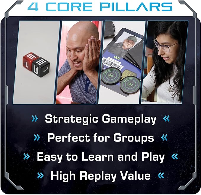 No Escape Board Game - Strategy Board Game for Adults, Family, Party - Unique Strategic Space Sabotage Traitor Maze Game with Tiles - Fun for Kids, Teenagers, Adults, 2 to 8 Players
