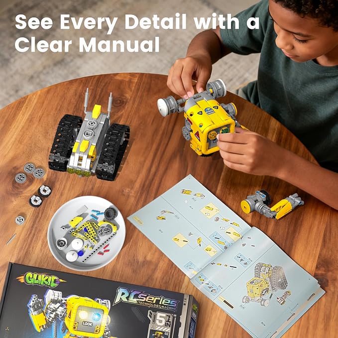 5-in-1 STEM Robot Building Kit, APP & Remote Control Robotics Kit | Build & Rebuild 5 Models with One Kit, Control with App or Remote, STEM Engineering Play, Birthday Gift for Kids Ages 8+