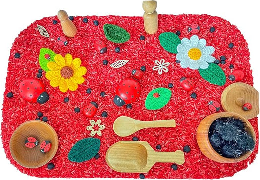 Kids Sensory Bins Montessori Sensory bin, Sensory Toys, Sensory Bins, Sensory Bin for Preschoolers (Ladybug)