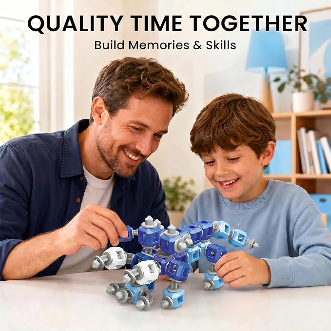 Creative 3-in-1 Insect Robot STEM Building Toys for Kids Ages 4-8 | 77 Pieces Blocks, Supports Repeated Disassembly & Free Building, Easy to Carry for On-the-Go Play, Gift-Ready Packaging