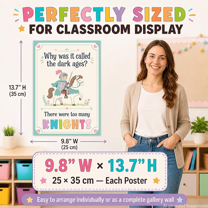 Funny History Posters Set of 9, History Classroom Decor, 10x14 Inch | history classroom decor social studies classroom decorations history posters social studies posters history posters