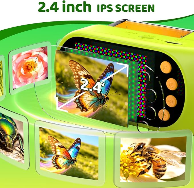 Handheld Microscope for Kids, Outdoor Explorer STEM Toy with Bonus Tools, 2.4" IPS Screen, Ergonomic Grip, Digital Camera, Photo/Video, Magnifier, Science Kit – Gift for Boys & Girls Age 3-12