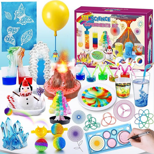 UNGLINGA 111 Experiments Science Kit for Kids, Chemistry Set | S.T.E.M Toys Boys Girls Birthday Gifts, Volcano, Crystal, Physics Lab Educational Learning Project