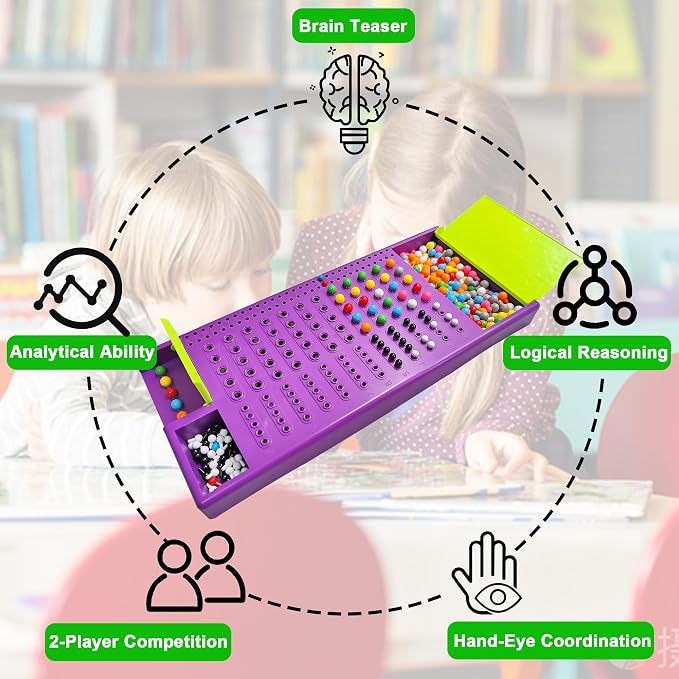 KIDAMI Code Breaker, Classic Codebreaking Travel Board Game, Purple | 2 Player Battle, Brain Puzzle Set, Lightweight Carrying, Portable Storage Box, Kids Toddlers Adults Gift for Family Learning
