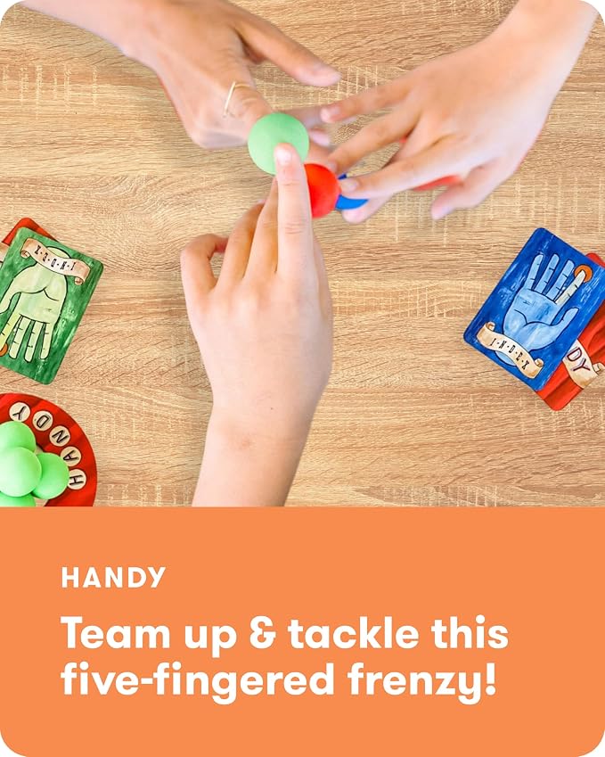 SimplyFun Handy - Family Game for Kids and Adults Ages 8+ - Fine Motor Skills Game with Soft Balls and Cards - Classroom, Party, or Family Game Night Fun