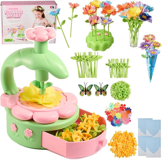 POP JOY DIY Flower Bouquet Kit for Kids, Creative Floral Toy | Colorful DIY flower bouquet craft kit. Fun educational toy for kids, perfect creative gift for girls and boys ages 3–12.