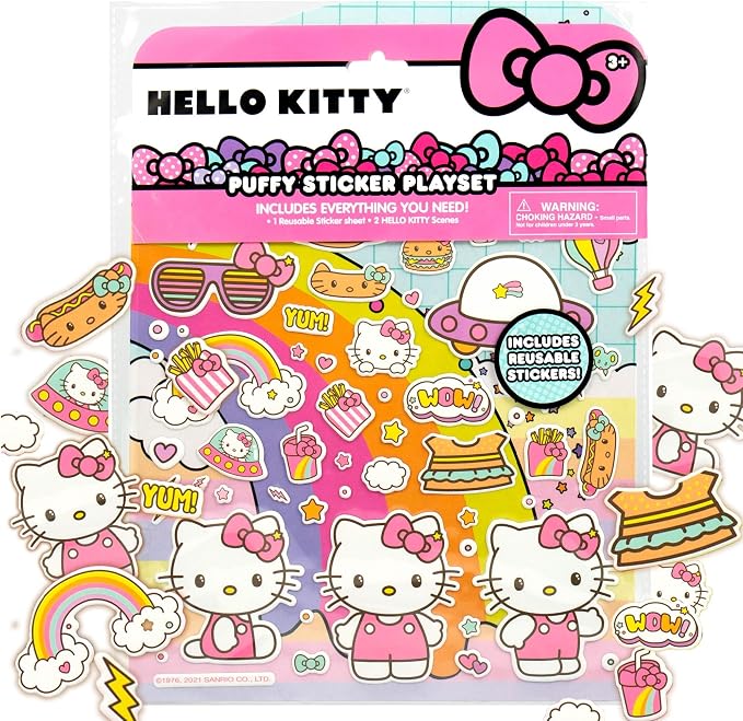 Horizon Group USA Puffy Sticker Playset for Kids, Hello Kitty