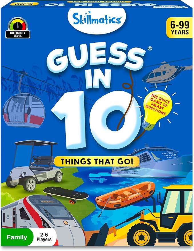 Skillmatics Guess in 10 – Things that Go, Educational & Trivia Card Game