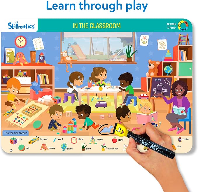 Skillmatics Search and Find Megapack – Reusable Preschool Learning Activity | Write & Wipe Mats, Art & Crafts, Build Vocabulary, Screen-Free, Educational Toy, Gift for Toddlers & Kids Ages 3, 4, 5, 6