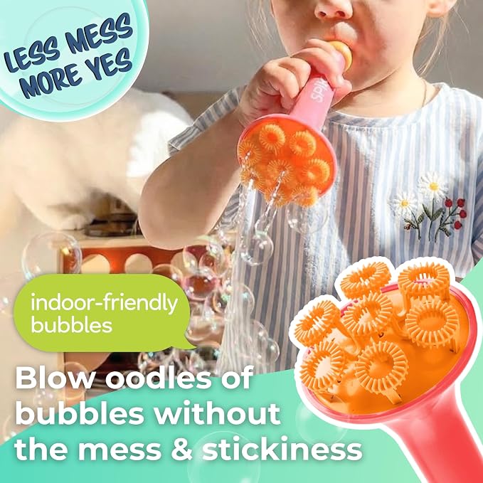 Innobaby Spike Bubble Blower w/Mess Free Botanical Bubbles & Tray - Pink