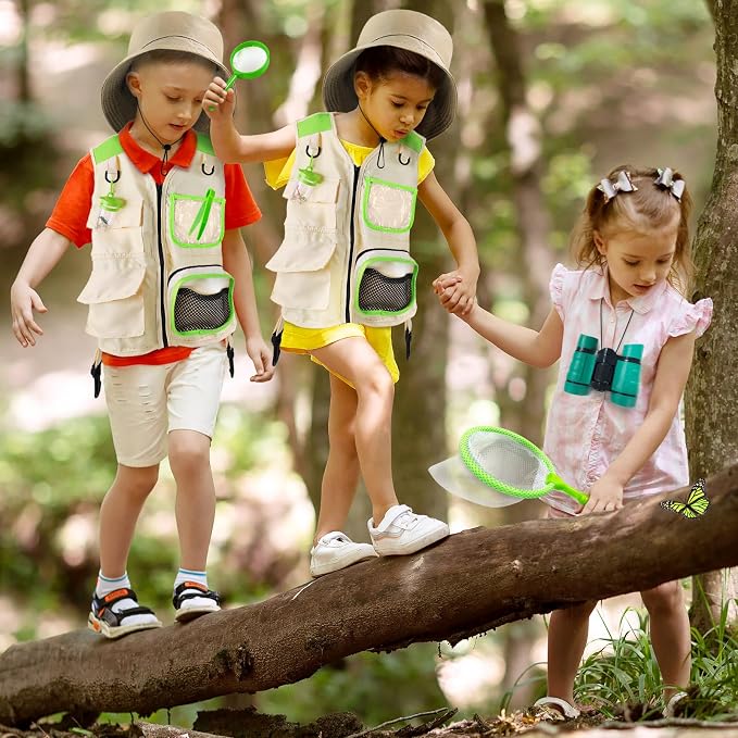 YOPINSAND Kids Explorer Kit & Bug Catcher Kit, Kids Outdoor Exploration Set | Camping Gear with Vest & Hat, Ideal Outdoor Camping Adventure Toys for Ages 3 4 5 6 7 8 Boys Girls