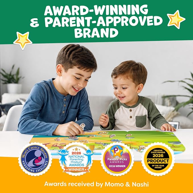 Reusable Sticker Books for Toddlers 1-3, Stickers for Toddlers 2-4 Years - Stickers for Kids Airplane Toys for Toddler 1-3, Toddler Travel Toys - Reusable Sticker Book Birthday Gifts for Boys Girls