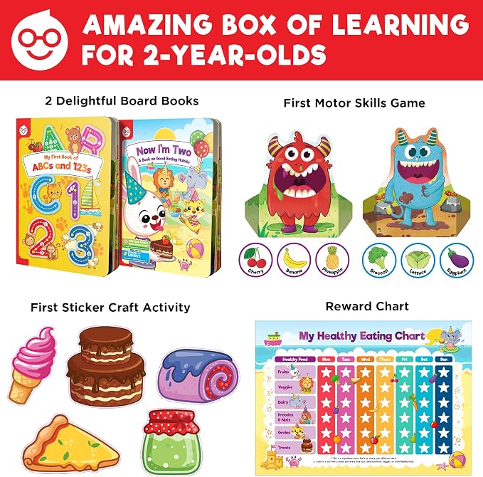 Doctor Jupiter Now I AM 2 Educational Learning Toy for 2 Year Olds | Set of Board Books and Fun Activities, Birthday Gift for Boys & Girls, Preschool Learning Activities