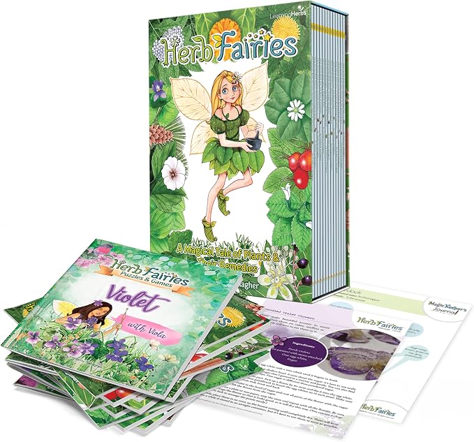 Herb Fairies 13 Plant Story Books Set, Includes a Digital Learning System | Fairy Books for Kids, Children’s Books About Fairies, Audiobooks, Crafts, Printables & Games, Interactive Educational Stories