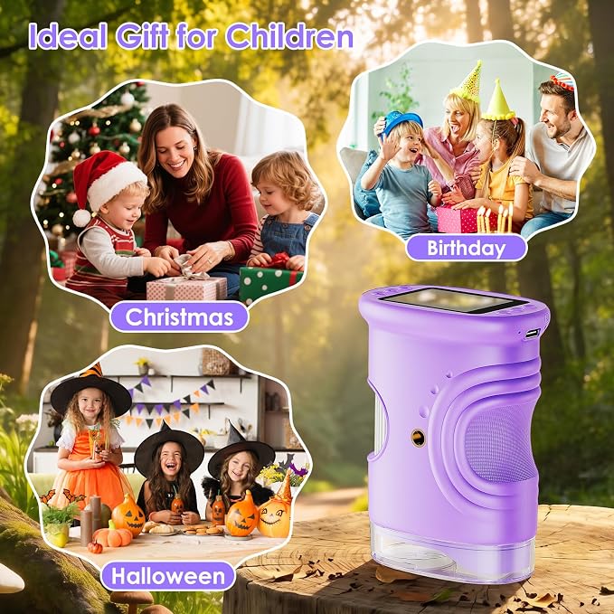 4K 1000X Handheld Digital Microscope for Kids with 2.0" IPS Screen(Purple) | 200-1000X Magnification, STEM Toys Birthday Gifts for Girls Boys Child, Science Kits for Kids Age 4-12