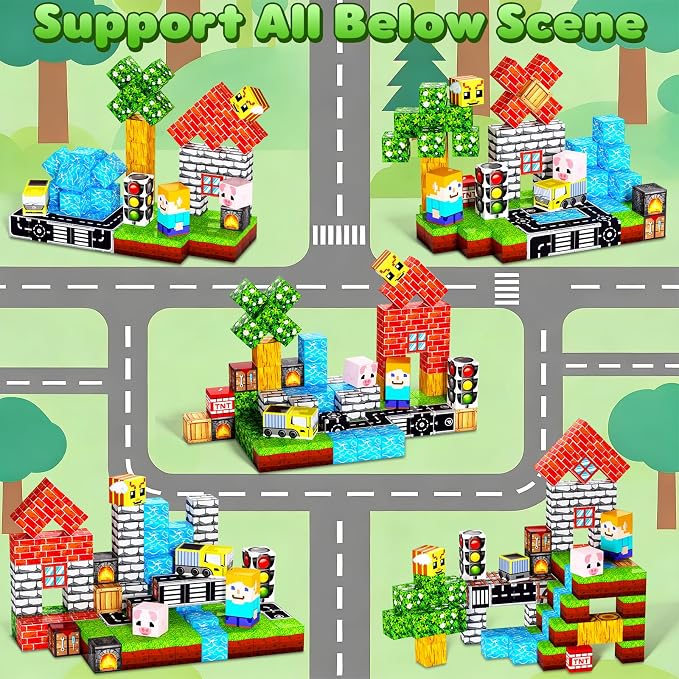 Magnetic Blocks, 100PCS Building Cubes, Boys Kids Gifts Toys | 0.8in Sensory Stacking Toys for STEM Constructions, Boys Girls Birthday Gifts Ages 4 5 6 7 8-12 Year Kids