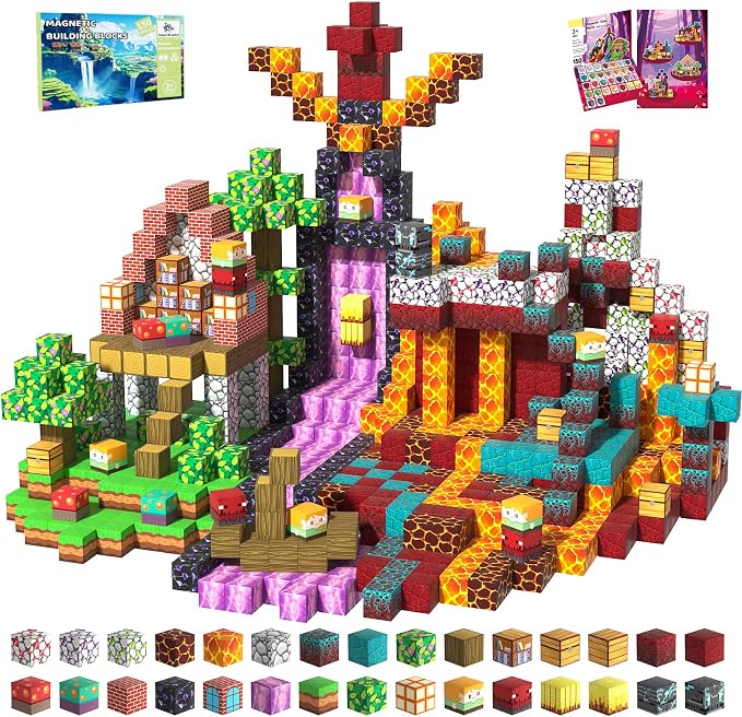 Magnetic Blocks, 150PCS Toys Building Cube Birthday Gifts for Kids | Magnetic Cubes, 0.8 inches Building Blocks, STEM Construction Toys Christmas Birthday Gifts for Kids Boys Girls