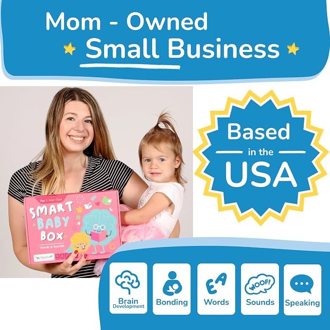 Busy Book for Toddlers 1-3 with Books for 1 Year Old & Toddler Flash Cards, Box with Activity Books, Montessori Busy Book & Flashcards for Toddlers 1-3