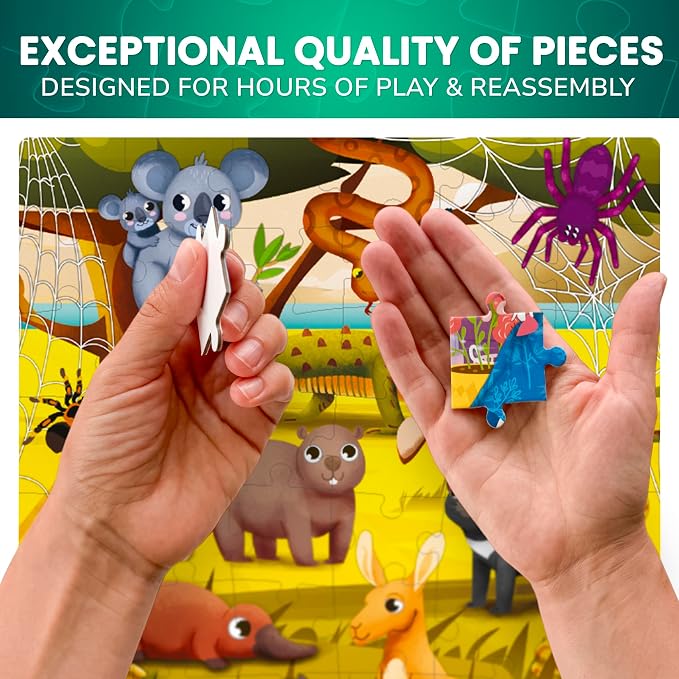 Puzzles for Kids Ages 4-6 - 4 x 60 Piece Jigsaw Puzzles for Toddlers 3-5 | Polar, Birds and Animals - Educational Kids Puzzles Ages 6-8 - Learning Gift Game for Children and Toddlers