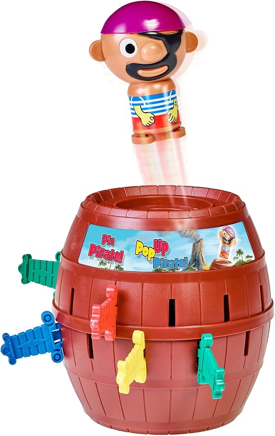 TOMY Pop Up Pirate Family Action Game - 2-4 Players - Ages 4 Years+ | Family Game Night, Easy Toddler Games, 3 Ways to Play, Great for Pirate Themed Birthday Parties or Indoor Recess