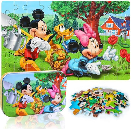 LELEMON Puzzles for Kids Ages 4-6, 60 Piece Puzzles for Kids in Metal Box | Educational Jigsaw Puzzles for Kids Ages 3-5 Kids Puzzles,Childrens Puzzle Games Puzzle Toys for Girls and Boys