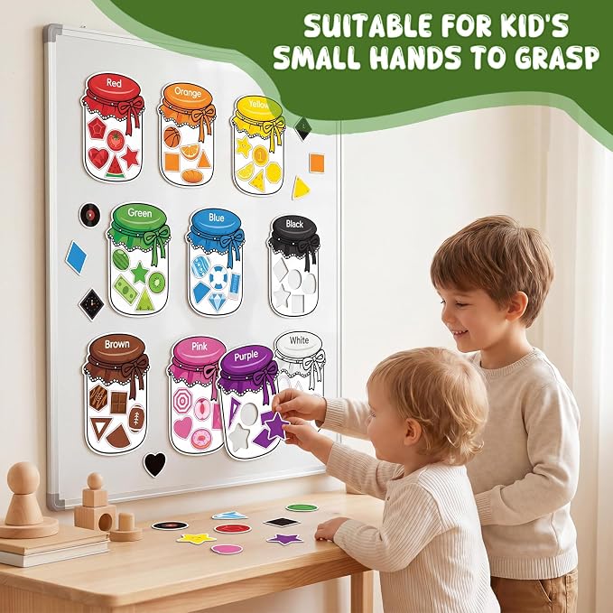 10Pcs Magnetic Color Sorting Cute Shape Fridge Magnets for Kids | 60 Fridge Magnet Soft Magnets for Early Education Color Sorting Fine Motor Skills Boys Girls Gifts