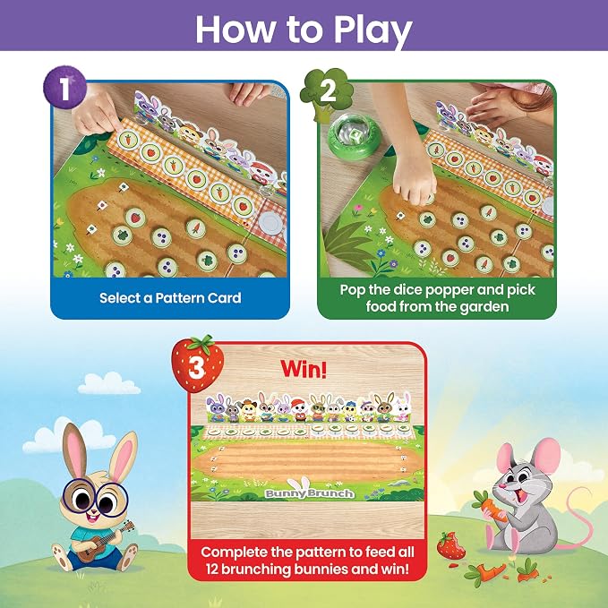 hand2mind Bunny Brunch, Cooperative Board Games, Toddler Educational Toys, Kindergarten Math Games, Preschool Learning Activities, Indoor Recess Games for Classroom, Easter Gifts for Kids