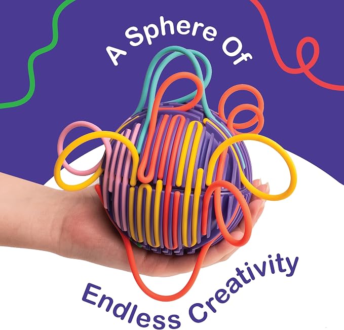 WOWBBLE Sensory Activity Ball Sensory Fidget Toys for Kids & Adults with 24 Strings | ADHD Calming Focus Stress Relief Toy | Travel-Friendly | Ages 3+