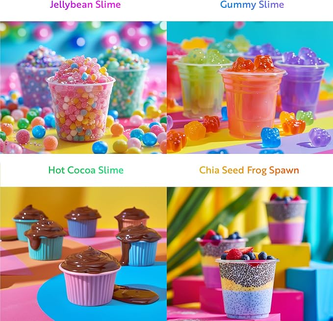 Playz Edible Slime Candy Making Kit for Kids Age 8-12 Years Old w/ 25+ Fun | Science Experiments, DIY Chemistry kit for kids Rock, Gummy, Chocolate, Hard candy maker, STEM Toys/gift for Girls and Boys