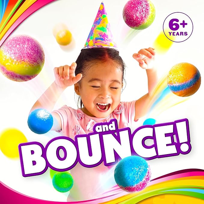 Creative Kids DIY Magic Bouncy Balls - 43 Ball Kit - STEM Science Toys | Makes Up to 43 Bouncy Balls, Includes 25 Multicolor Bags & 5 Molds, Science Activity & STEM Birthday Gift Set For Kids 6+