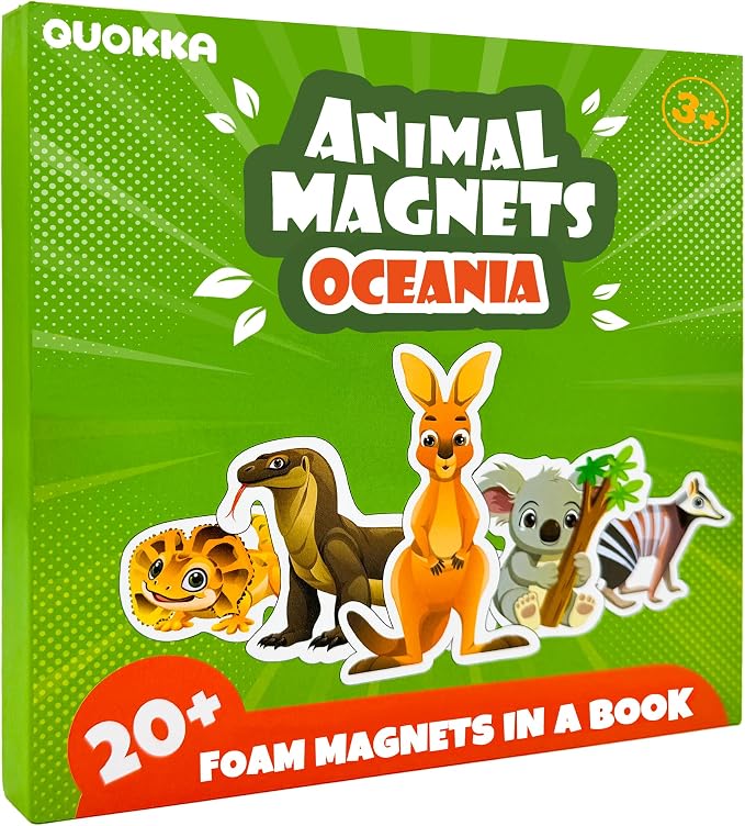Travel Magnetic Puzzles for Toddlers 1-3 - 20+Pcs Toddler Puzzles Ages 2-4 | Australia Magnet Puzzles with Extra-Long Play Book - Strong Magnets for Car Activities - Travel Toys for Kids Ages 3-5
