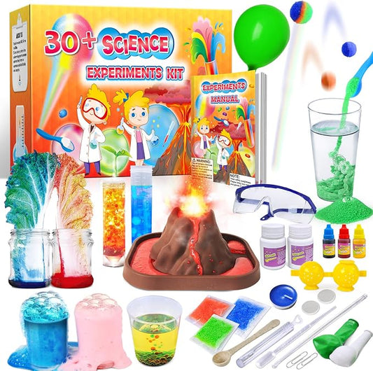 UNGLINGA 30+ Experiments Science Kits for Kids, S.T.E.M Educational Project Activities Toys Gifts for Boys Girls, Chemistry Set, Bouncy Ball, Volcano Eruption | S.T.E.M Educational Project Activities Toys Gifts for Boys Girls, Chemistry Set, Bouncy Bal...