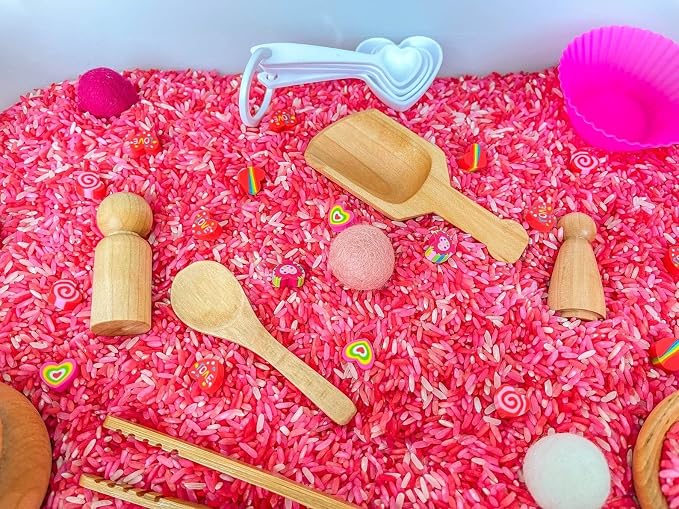 Kids Sensory Bins Montessori Sensory bin, Sensory Toys, Sensory Bins, Sensory Bin for Preschoolers (Valentine Day Measuring Cups)