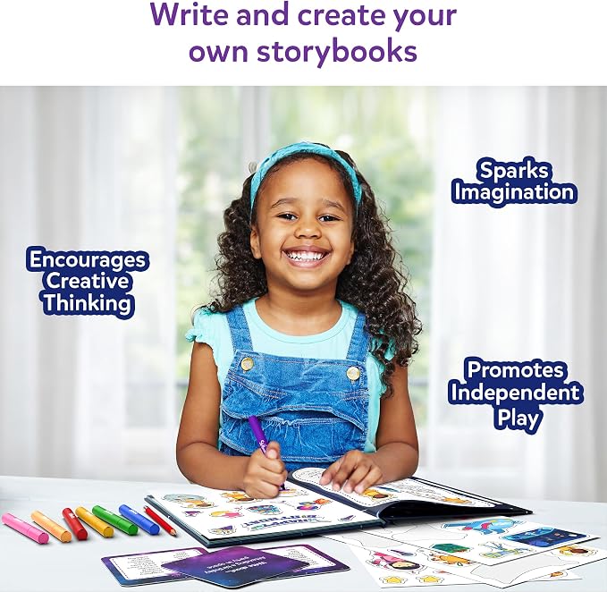 Skillmatics Storybook Art Kit – Space 2.0, Writing Activity, Gift for Kids | Create Space Stories, 300+ Stickers, Scrapbooking & Journal, Storytelling Activity, Screen-Free Craft, Ages 5, 6, 7, 8, 9