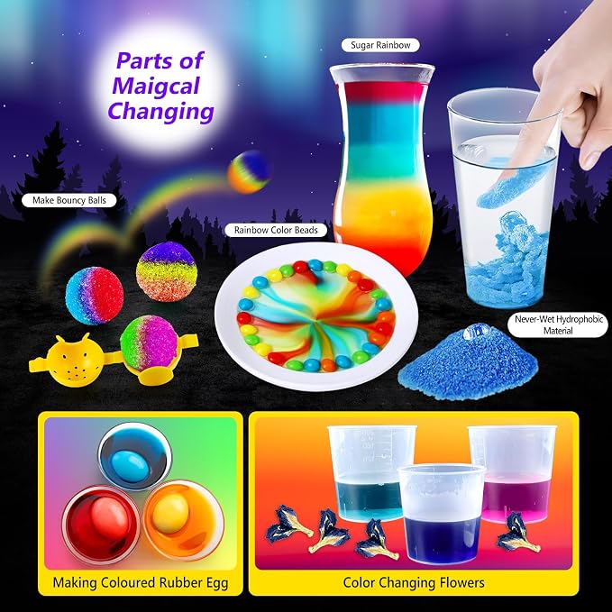 UNGLINGA Science Kit for Kids with 212 Easy Experiments | Earth Volcano, Chemistry Set, Magic S.T.E.M Projects Gifts Idea for Boys and Girls
