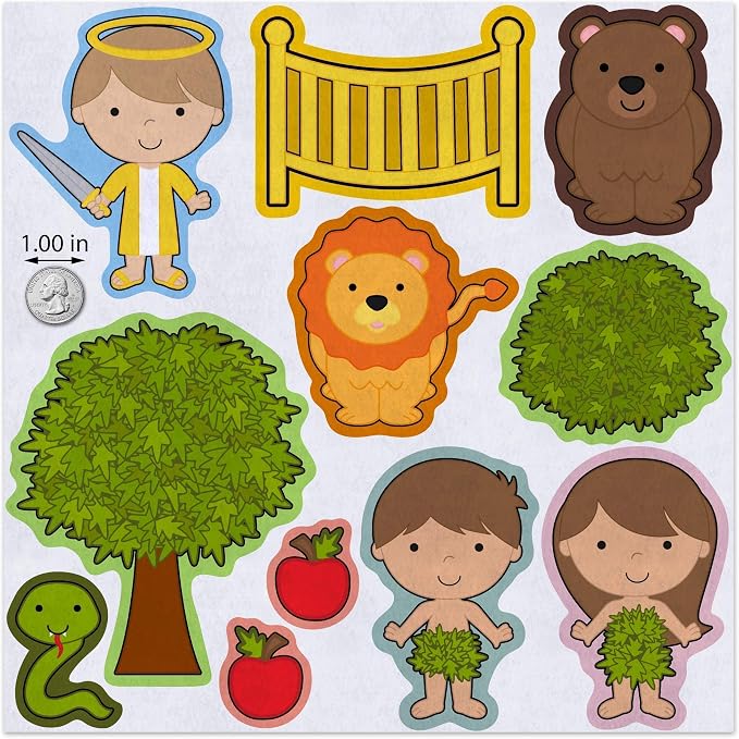 Adam and Eve Bible Story Felt Play Art Set Flannel Board Story Storyboard Pieces