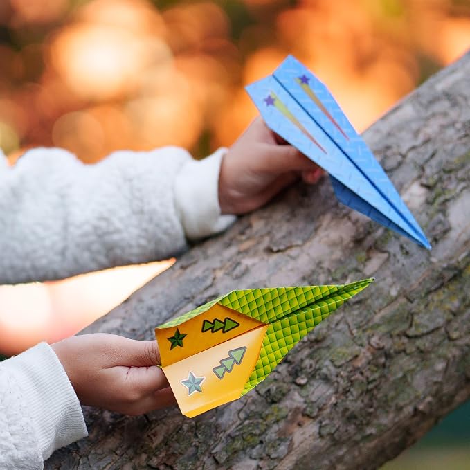 Creativity for Kids Paper Airplane Kit, Make 20 Airplanes