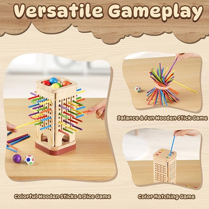 Montessori Board Game for Kids 4-8, Educational Math Family Games | Upgraded 2 in 1 Design with Storage, Multiplay Family Board Game, Montessori Educational Math Toy, Birthday & Christmas Gift