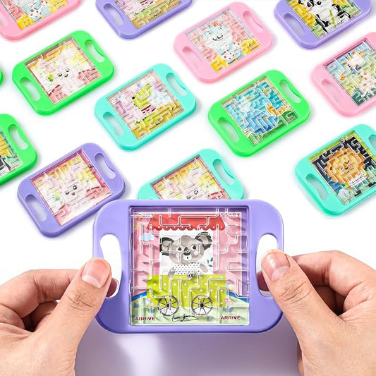 JellyArch 24 Pcs Maze Puzzle Cube Bulk Maze Game Puzzle Educational Cube Handheld Brain Teaser Puzzles Back to School Gift Classroom Exchange for Students Adult Teacher(Classical)