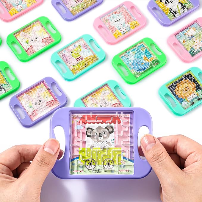 Jellyarch 36 Pcs Mini Maze Puzzle Bulk Small Handheld Maze Cube, Animals | Educational Handheld Travel Game, Classroom Exchange Return Gifts, Brain Teaser for Students and Adults, Portable Puzzle Set