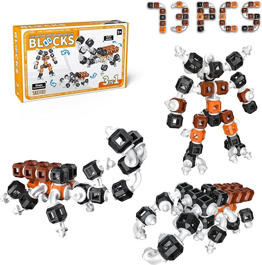 Creative 3-in-1 Insect Robot STEM Building Toys for Kids Ages 4-8 | 73 Pieces Blocks, Supports Repeated Disassembly & Free Building, Easy to Carry for On-the-Go Play, Gift-Ready Packaging