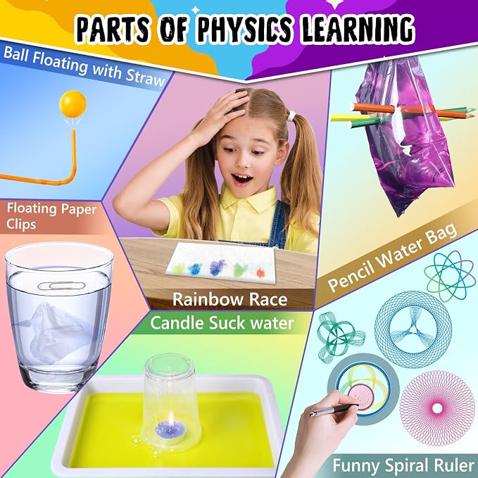 PATIFEED 110 Science Experiments Kit for Kids Chemistry Set | S.T.E.M Toys, Educational Lab, Volcano Eruption, Crystal Growing, Birthday Gifts for Boys Girls