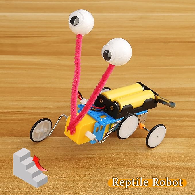4 Set Bulk Craft Robot Kits for Kids, STEM Building Toys for ages 6-8 8-13 | STEM Robotics Science Kits for 1st 2nd 3rd Grade, Classroom Activities Projects Toys Gifts for 6 7 8 9 10 12 13 Year Old