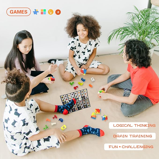 Brain Teaser Puzzles for Kids Teens and Adults 12Pcs,Mind Game Puzzle Set, 3D Plastic Unlock Interlock Toy, Desk Toys for Office for Adults,Suitable for IQ,Logic Test, Fidgeting and Pastime